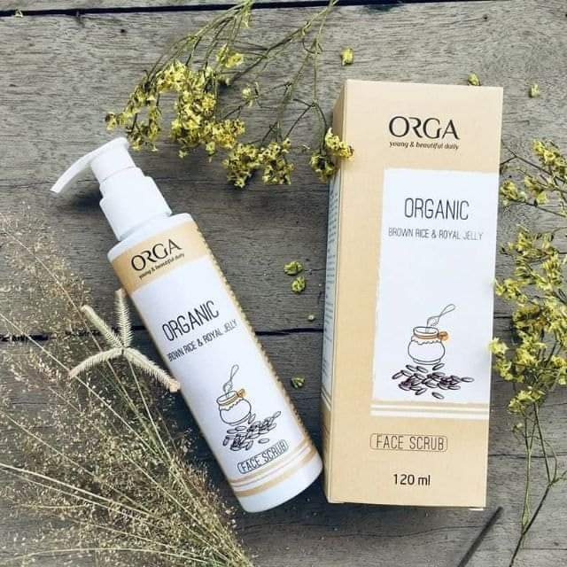 Tẩy Da Chết Gạo Lứt Brown Rice & Royal Jelly - Sạch Và Sáng Da, Mềm Da, Ngừa Mụn Le'Orga 120ml | BigBuy360 - bigbuy360.vn