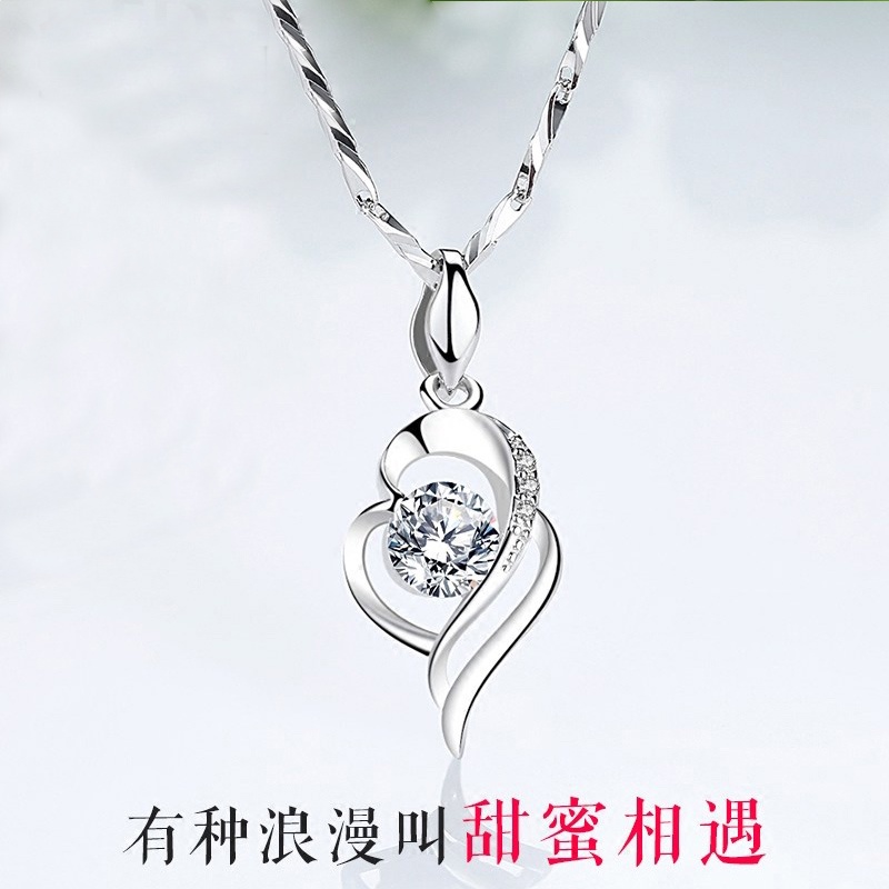 vòng cổ Bạc Sterling Mặt Cỏ Bốn Lá Phong Cách Hàn Quốc Thời Trang Cho Nữ