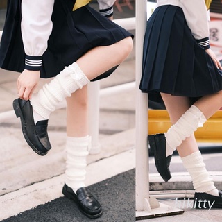 Vỏ Bọc Ống Chân Dệt Kim Màu Trơn Đính Nơ Phong Cách Lolita Nhật Bản Cho Nữ