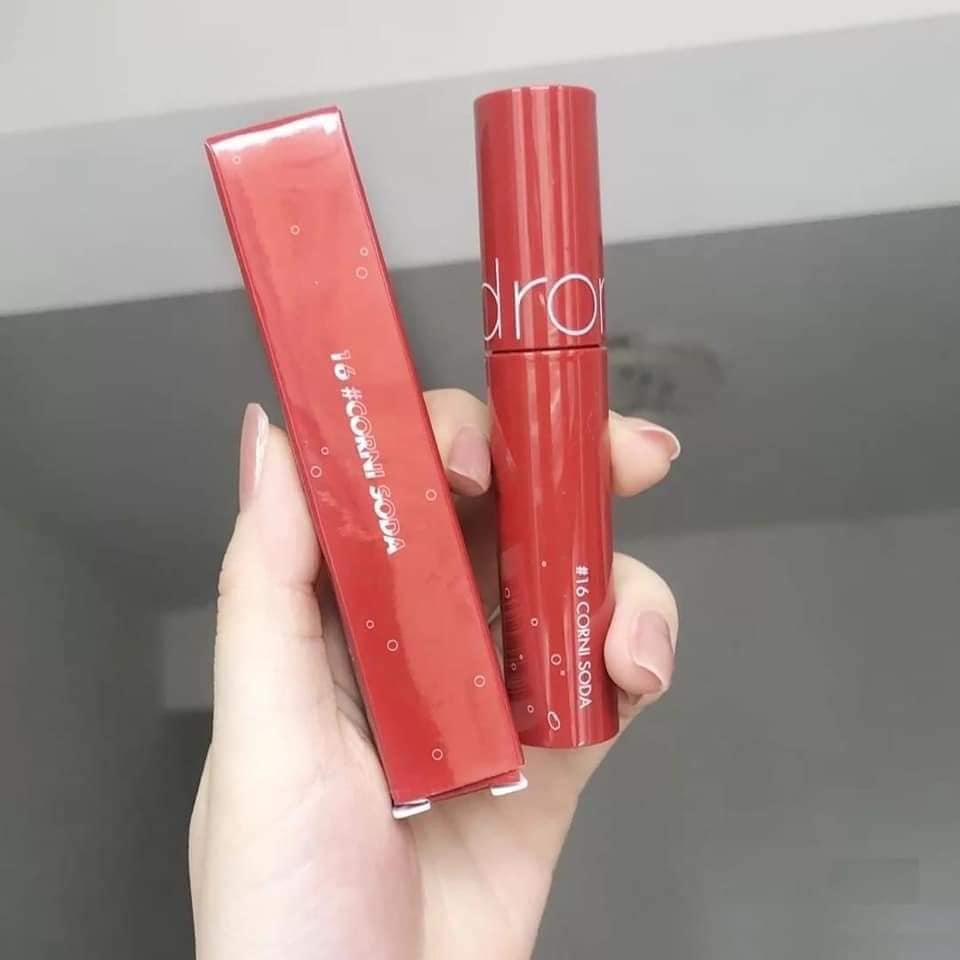 son romand bóng màu 16 Đỏ đất (Romand Juicy Lasting Tint #16 Corni soda)