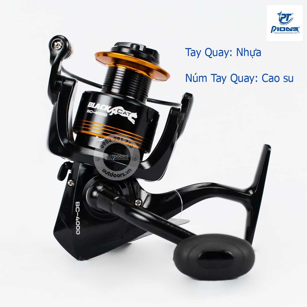 Combo Cần câu máy Shimano BigFish đủ size và Máy câu Pioneer Black Cat BC-3000 giá siêu hạt dẻ