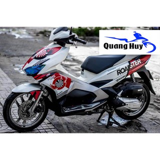 Tem trùm air blade trắng đỏ đen đời 2016-2019, độ team trùm ab dán phủ dàn áo xe trắng đỏ đen rẻ đẹp