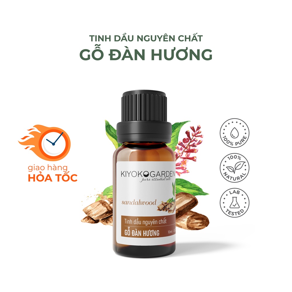 Tinh dầu Gỗ Đàn Hương nguyên chất Kiyoko Garden | Sandalwood Essential Oil