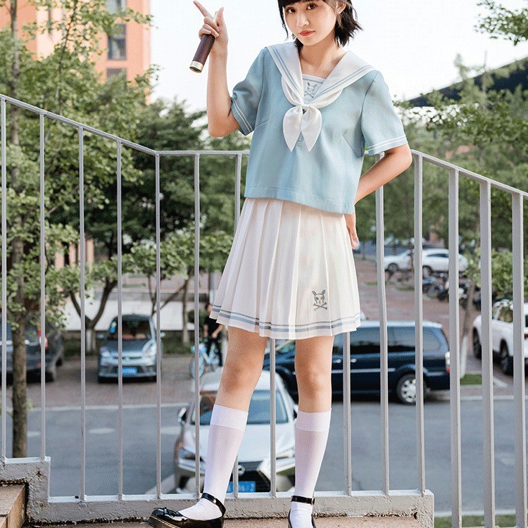 Set Áo Sơ Mi Tay Ngắn Phối Chân Váy Thời Trang Cho Nữ | BigBuy360 - bigbuy360.vn