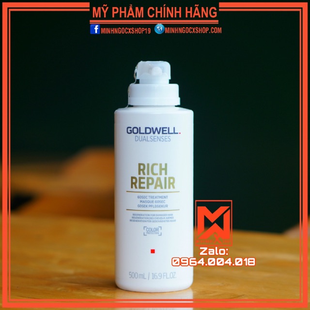 ✅[ GOLDWELL ] DẦU HẤP PHỤC HỒI HƯ TỔN 60S GOLDWELL DUALSENSES RICH REPAIR 500ML