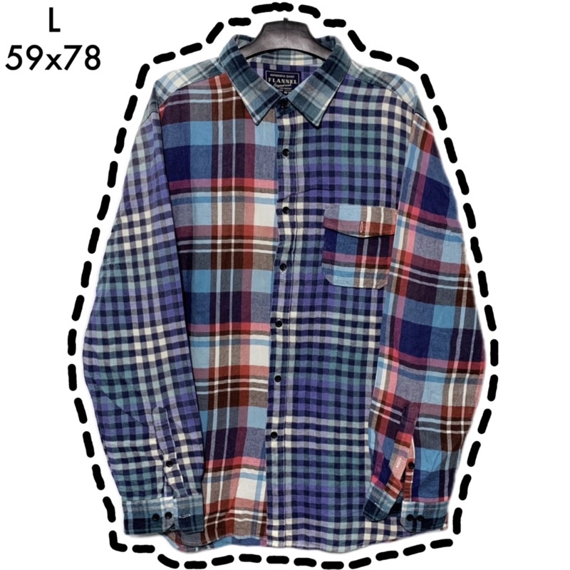 Áo sơ mi flannel sọc caro 2hand chuẩn Mỹ