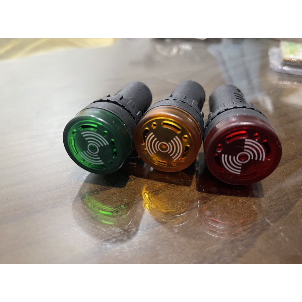Đèn báo còi phi 22 - AD16-22SM - Đèn báo có còi lắp tủ điện
