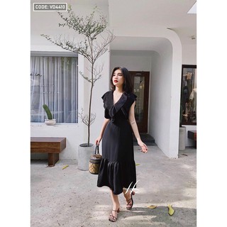Đầm suông - Váy suông cổ tim dập ly