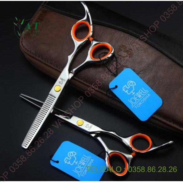 Bộ kéo cắt tóc thương hiệu JOEWELL TOKOSHA 6.0 VAT017 (tặng lược và bao da khi MUA 1 BỘ)