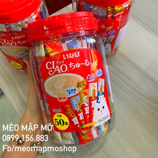 Ciao churu súp thưởng cho mèo nhập thái lan hủ 50 que