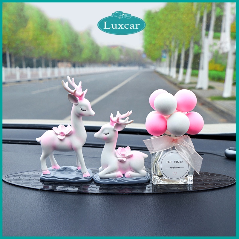 Mô Hình 2 Chú Hươu Luxcar Cực Xinh Trang Trí Xe Hơi Bàn Làm Việc Phòng Khách Phòng Ngủ Chất Liệu Cao Cấp Sang Trọng