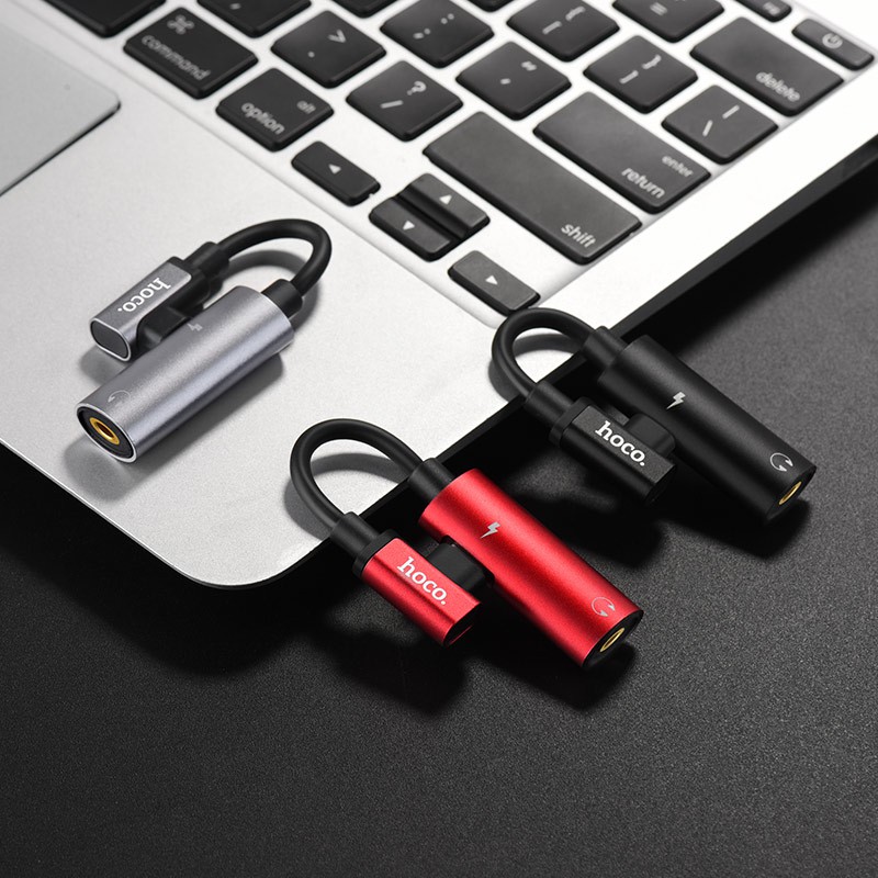 Cáp chuyển đổi từ USP Type-C sang USB Type-C + Audio 3.5mm Hoco LS19 - Hãng phân phối chính thức