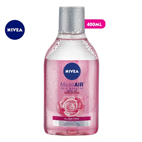 Nước tẩy trang chiết xuất hoa hồng Nivea MicellAIR Skin Breathe (400ml) - 82366 + Tặng Túi trang điểm trendy | BigBuy360 - bigbuy360.vn