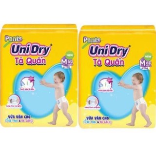 ( Tặng bộ đồ chơi 8 món thả bồn tắm ) Combo 2 tã quần UniDry M60/L54/XL48/XXL44