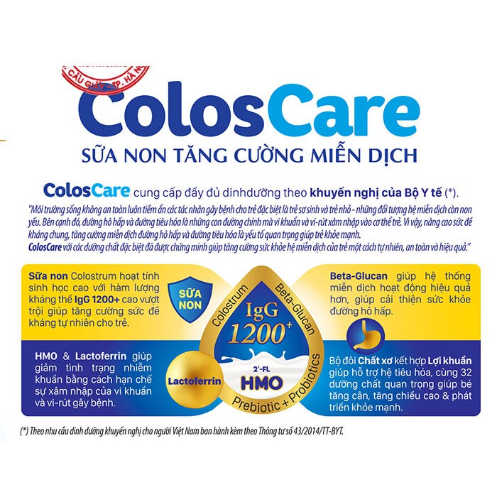 Combo 2 Lon Sữa ColosCare 1+ 800g 1200igG [800g]