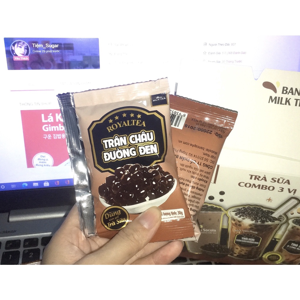 [Combo 03 vị] Trà sữa tự pha BAN MILK TEA, trà sữa trân châu combo 3 vị ( 6 gói trà sữa + 6 gói trân châu)