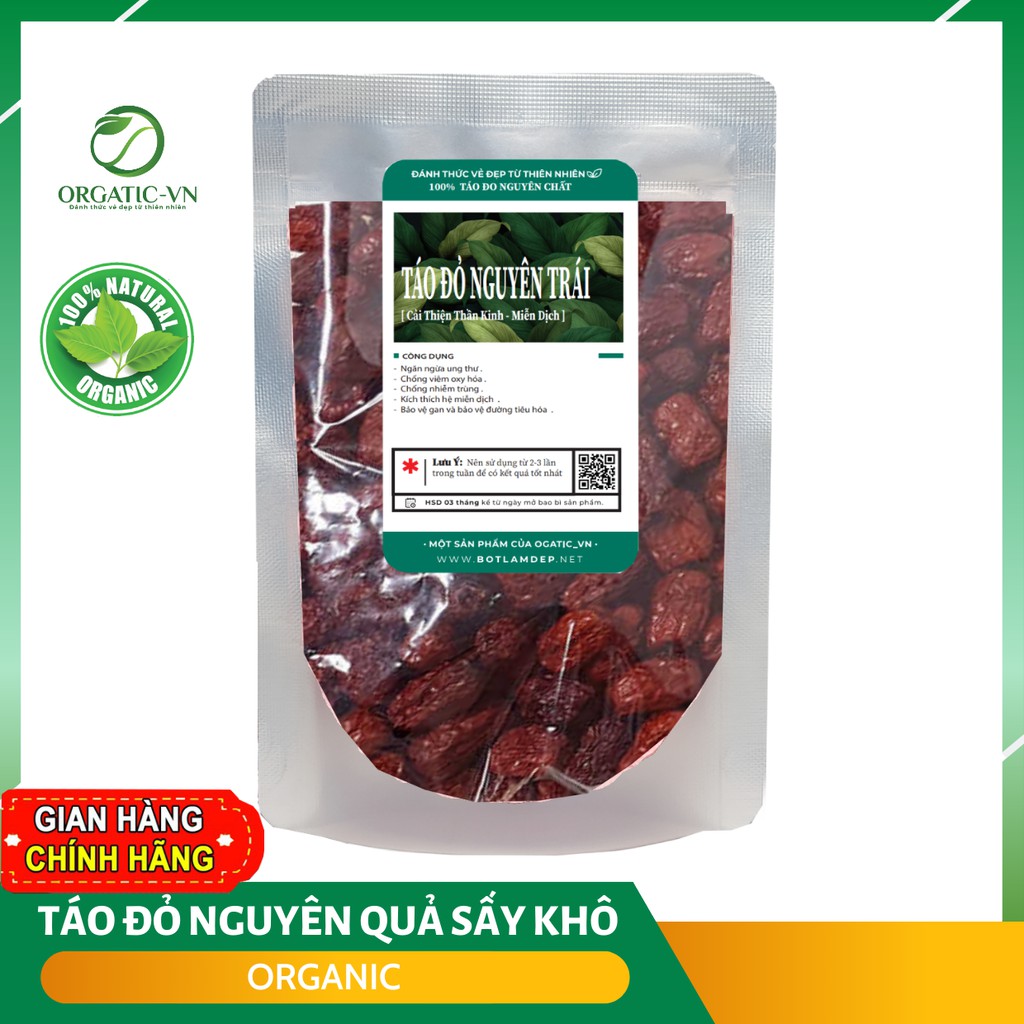 Táo đỏ sấy khô loại 1 - gói 100g