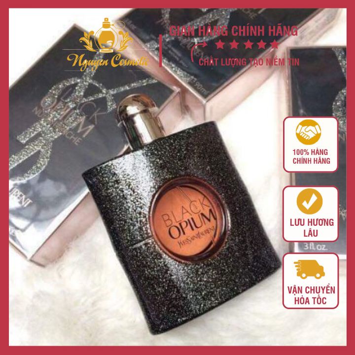Nước hoa Saint Laurent YSL Black Opium Pháp 90ML sang trọng đẳng cấp cho phái nữ.