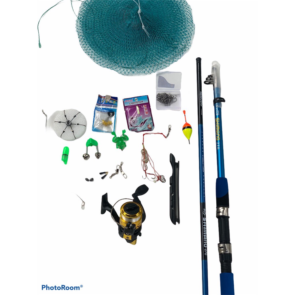 Combo Cần Câu Máy Shimano Và Phụ Kiện 20 Món Tải 5kg-12kg