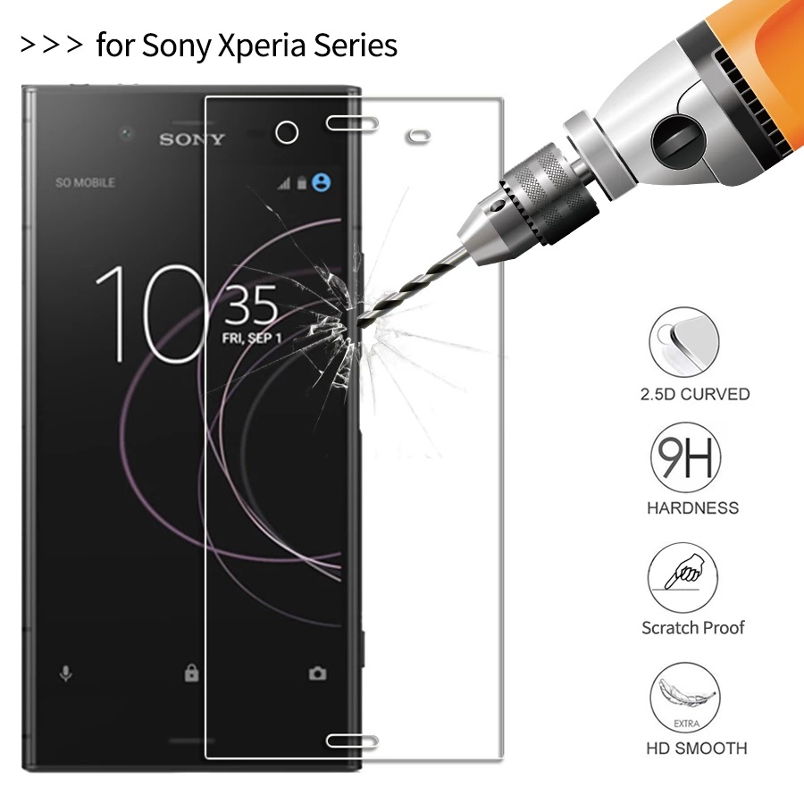 Kính cường lực bảo vệ màn hình cho Sony Xperia 5 1 10 XA2 XA1 Plus L3 XZ2 XZ1 XZ Premium Compact XA1 Ultra L1 L2 XZs