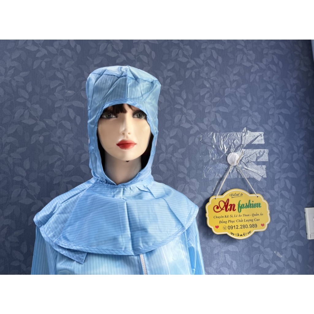 COMBO PHÒNG SẠCH CẢ BỘ (ÁO, QUẦN, NÓN) CHỐNG TĨNH ĐIỆN _ HÌNH CHỤP THẬT