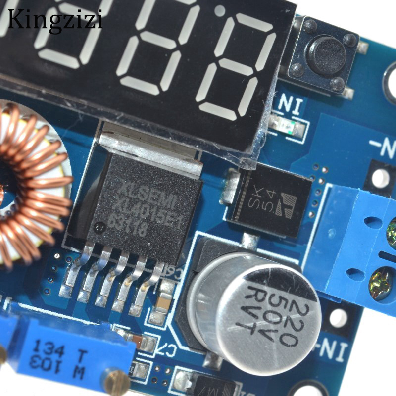 Mô-đun sạc giảm áp DC-DC CC/CV 5A có màn hình LED kỹ thuật số hỗ trợ đo dòng điện và điện áp
