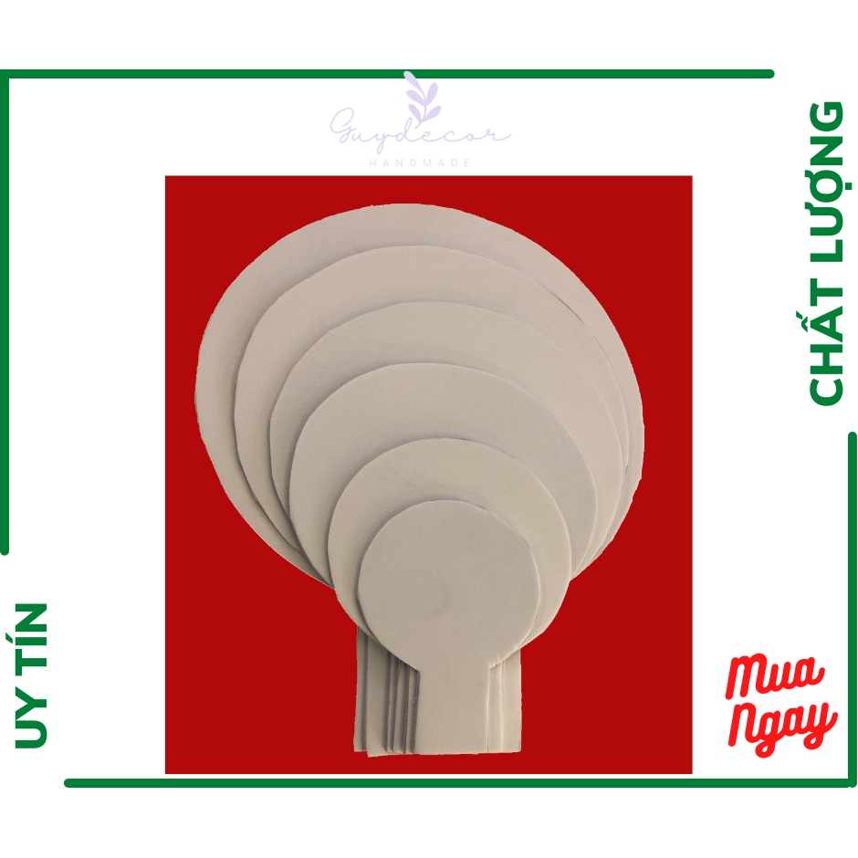 Bộ Mẫu Cánh Hoa 6 Cánh Chất Liệu Form 3mm Size 15cm - 40cm