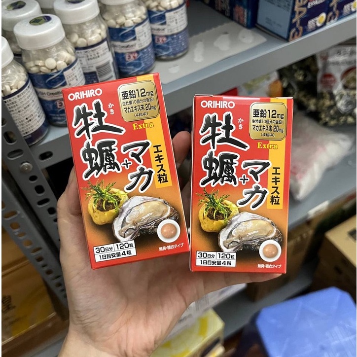 Viên uống tinh chất hàu tươi maca x2 tăng cường sinh lý Orihiro Nhật Bản 120 viên