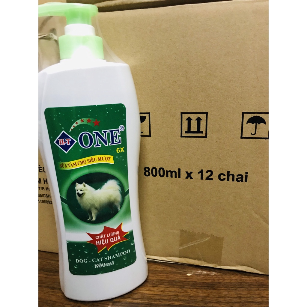 Sữa tắm chó mèo ONE 6X siêu mượt, dưỡng da lông 500ml và chai to 800ml