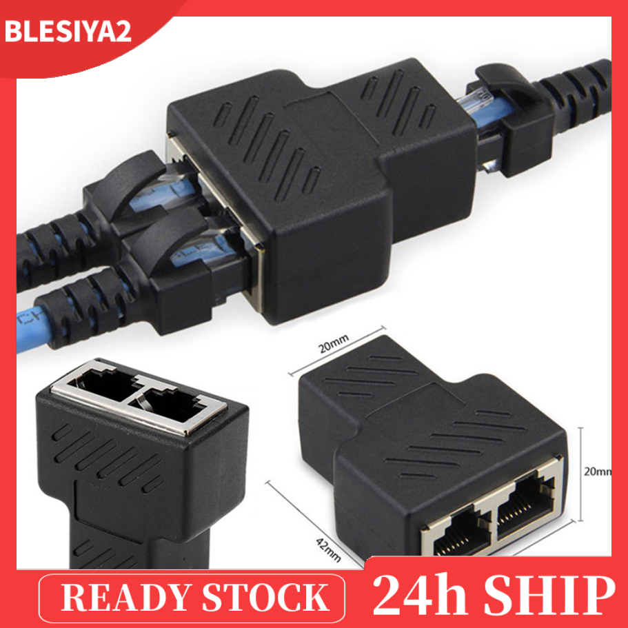 (Hàng Mới Về) 1x Rj45 8p8c 1 Sang 2 Female Chia Cổng Mạng Màu Đen | BigBuy360 - bigbuy360.vn