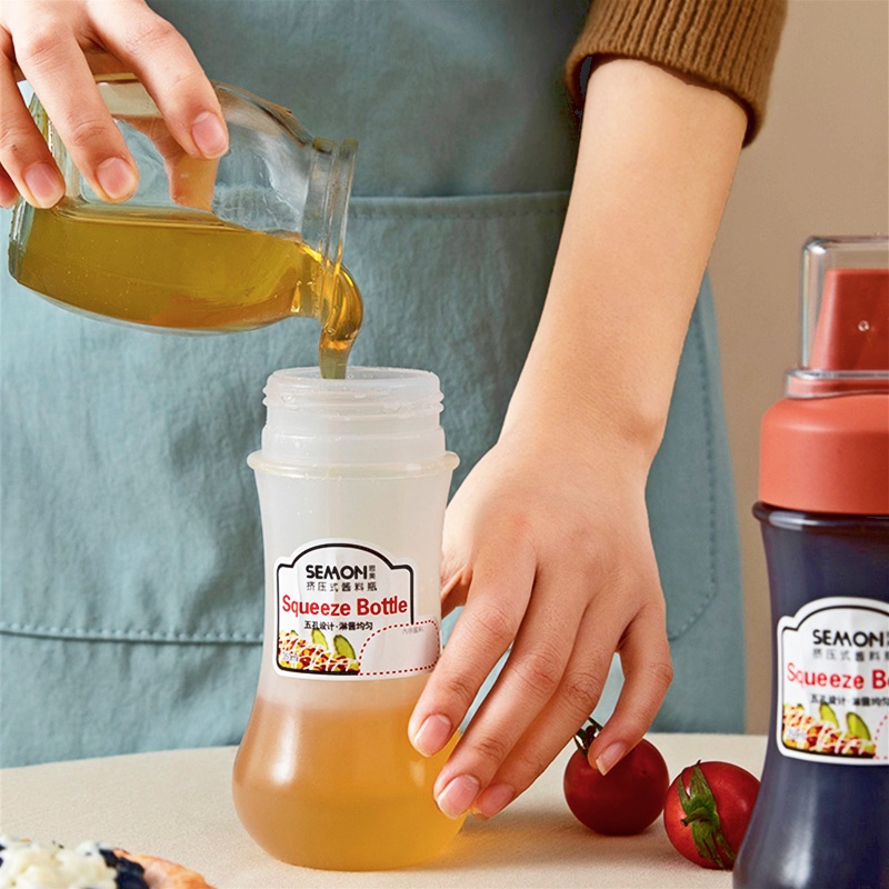 Chai Bóp Rỗng Đựng Gia Vị 5 Lỗ 350ml