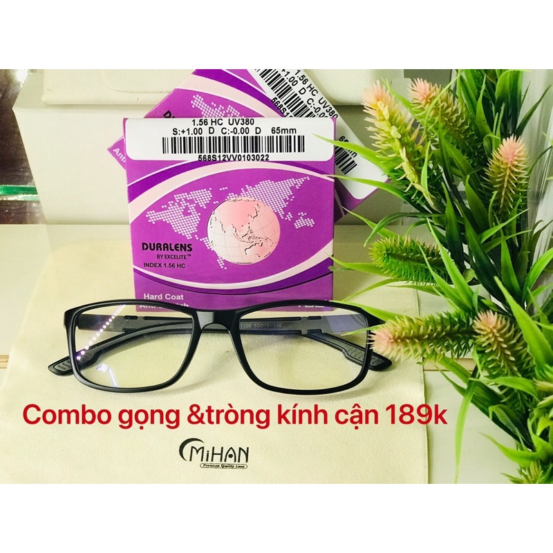 COMBO GỌNG + TRÒNG KÍNH CẬN SIÊU MỎNG CHỐNG XƯỚC. GIÁ ƯU ĐÃI SV-HS