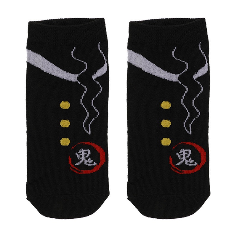 Tmdbyx Đôi vớ cotton thoáng khí in hình Kimetsu No Yaiba Blade of Ghost cho nữ