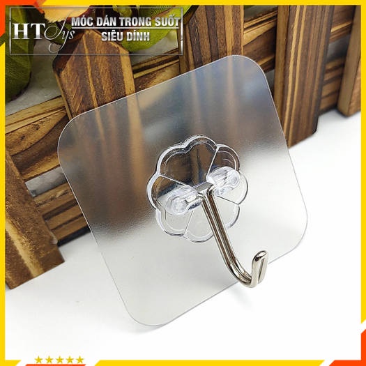 Móc Dán Tường Treo Đồ Trong Suốt - Móc Dính Cường Lực Thần Thánh Siêu Dính Đa Năng | MTS