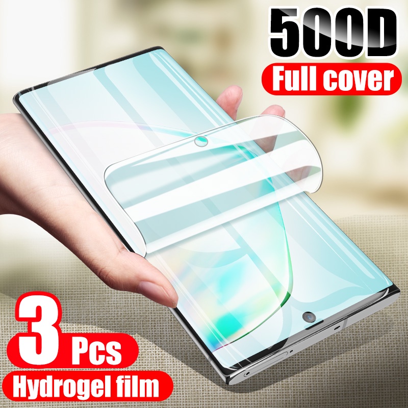 Set 3 Miếng Dán Hydrogel Cho Màn Hình Samsung Galaxy S22U S10 S8 S9 Plus Note 8 9 10 20 S21