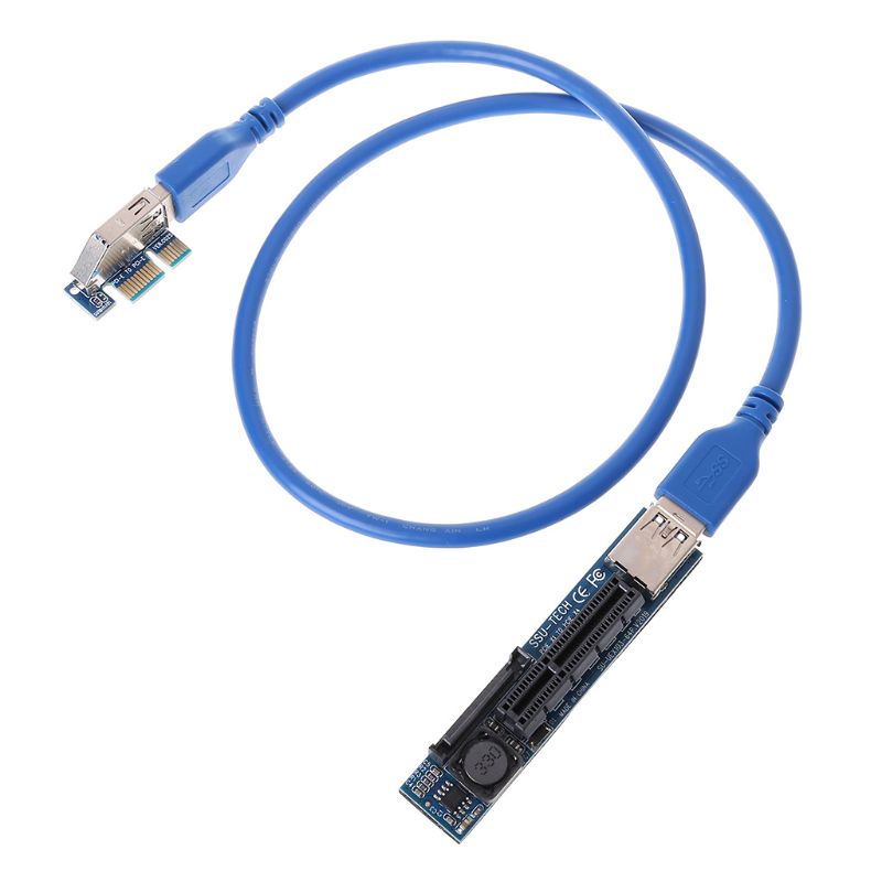 Card Đồ Họa Mở Rộng PCI-E 1X Sang 2 4X Kèm Cáp Usb 3.0 Thẻ