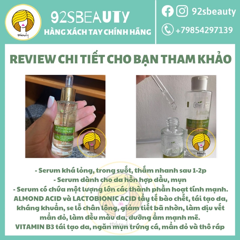 Serum Bielenda Super Power Mezo Skin Clinic Correcting căng bóng, mờ thâm