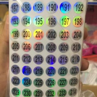 Tấm số dán chai sơn