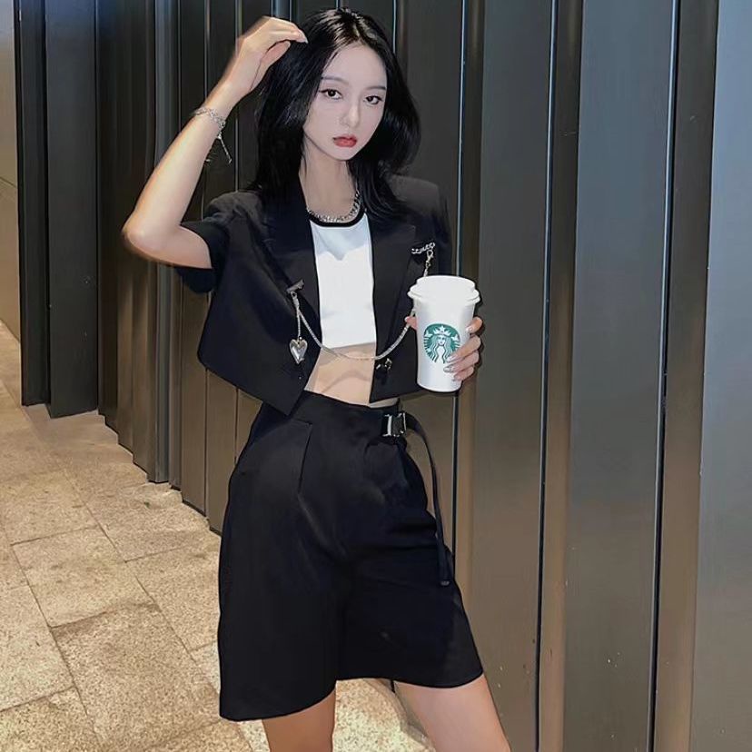 Áo Khoác Vest Tay Ngắn Phong Cách Mới Cho Nữ