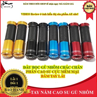 CÓ VIDEO] 01 Đôi tay nắm, Tay cầm, bao tay cao su xe máy bọc nhôm chắc chắn mềm mại với nhiều màu tùy chọn