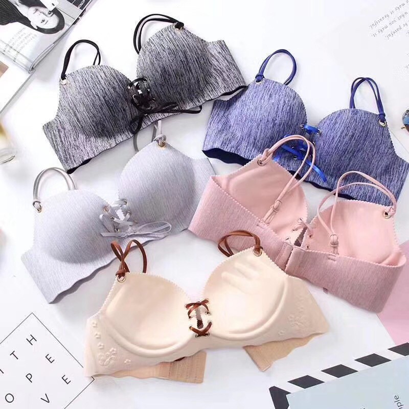 Áo Lót   ♥️FREESHIP♥️ Áo Lót Su Vân Xước Không Gọng Đệm Bàn Tay Thông Hơi Nâng Ngực AL17 Miu Miu Store