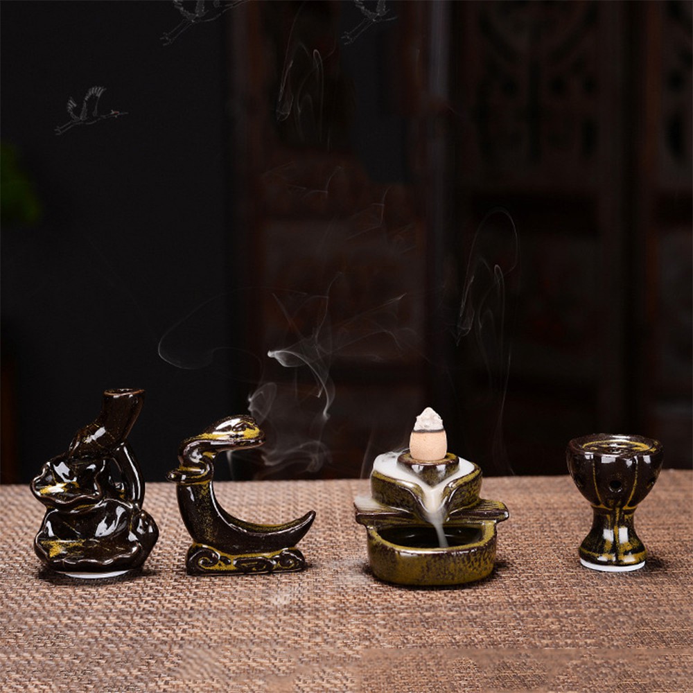 Thác khói trầm hương để bàn tặng 1 nụ trầm hương trang trí phong thủy