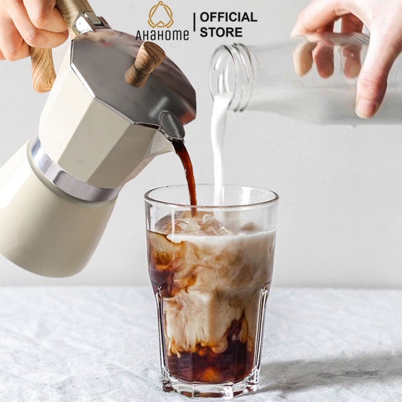Ấm Pha Coffee Cà Phê Moka Espresso Kiểu Ý tại Nhà AHAHOME