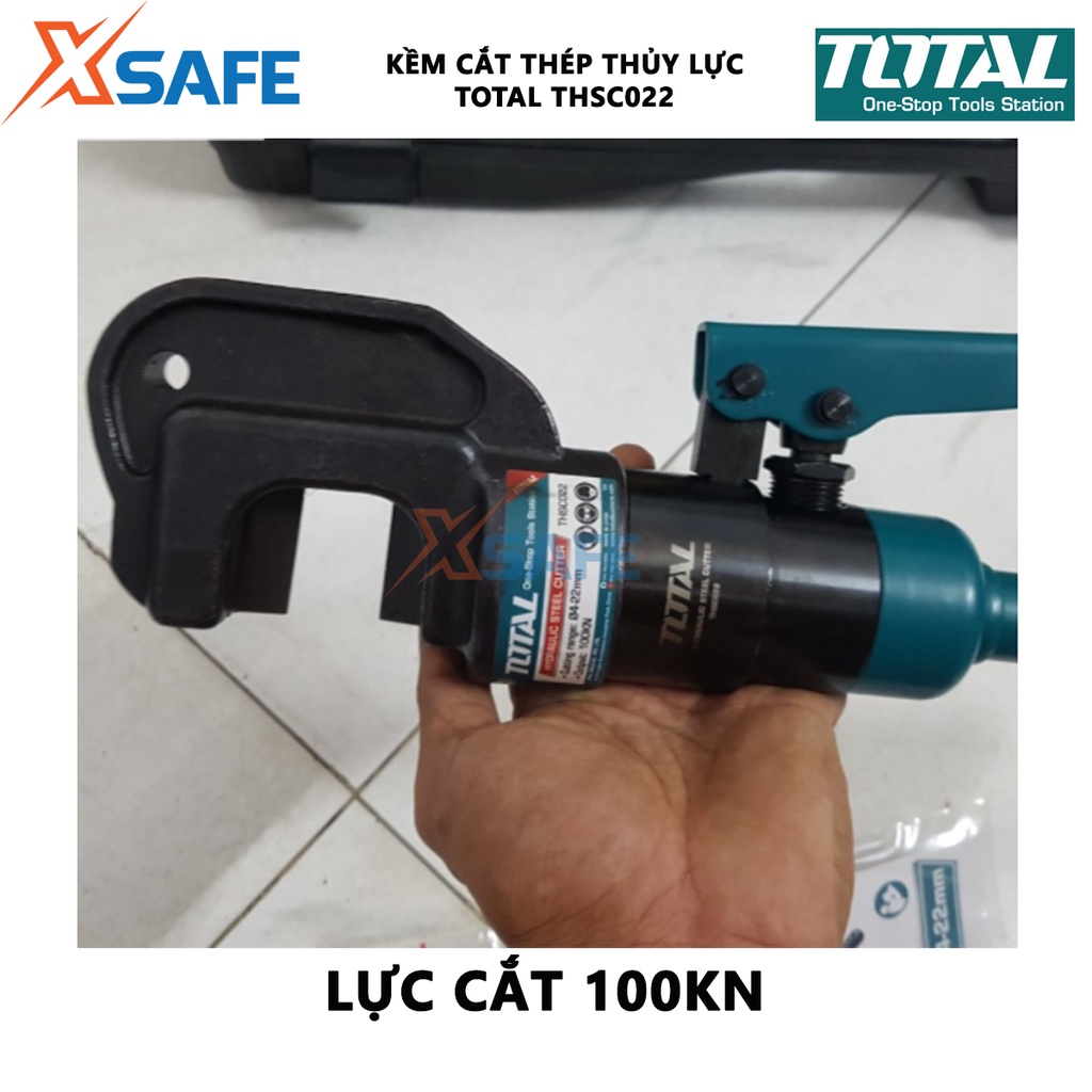 Kìm cắt thép thủy lực TOTAL THSC022 Kềm cắt thủy lực lực cắt 45KN, chiều dài kềm 480mm, kích thước cắt 15mm