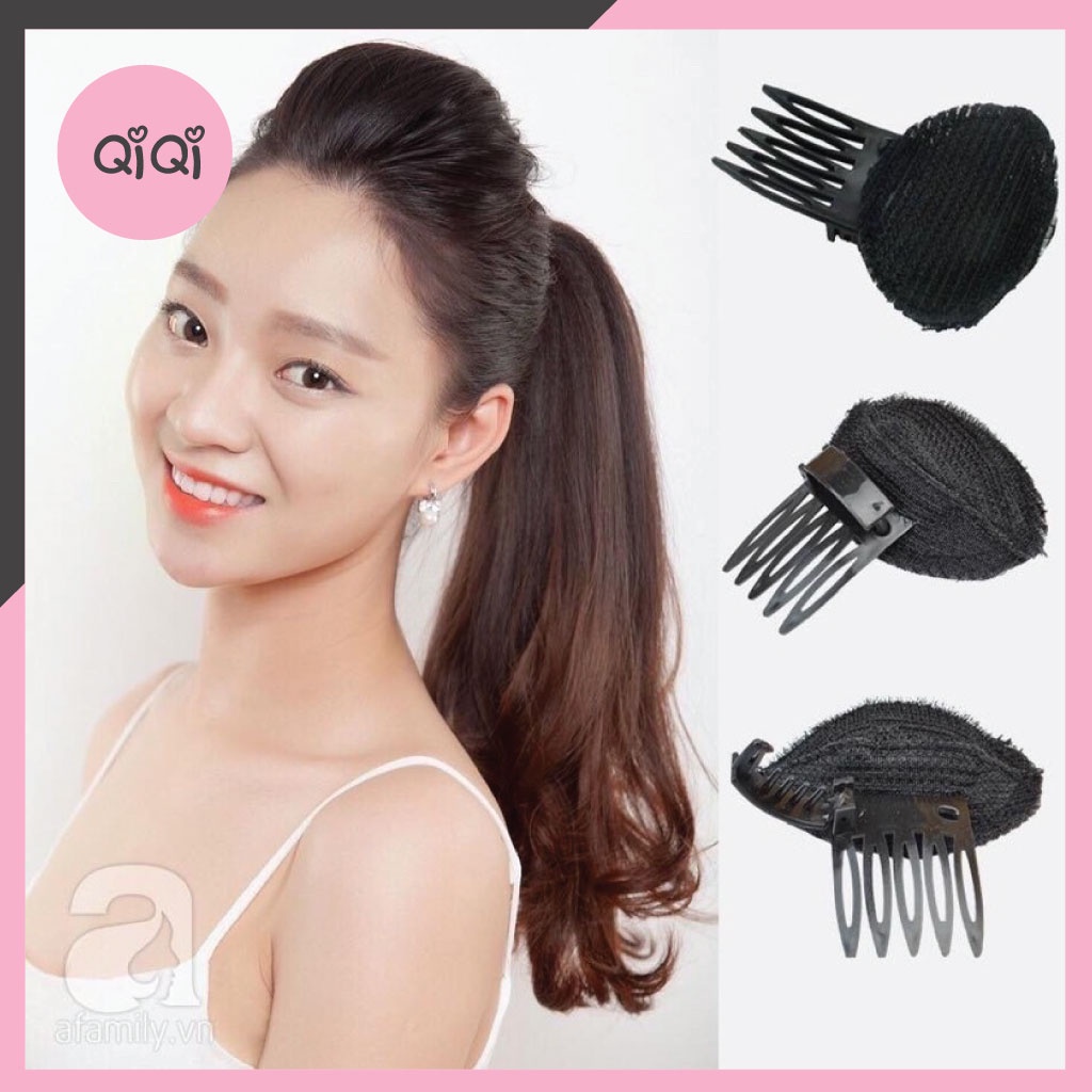 Độn phồng mái tròn làm cho mái tóc được bồng bềnh và đẹp hơn