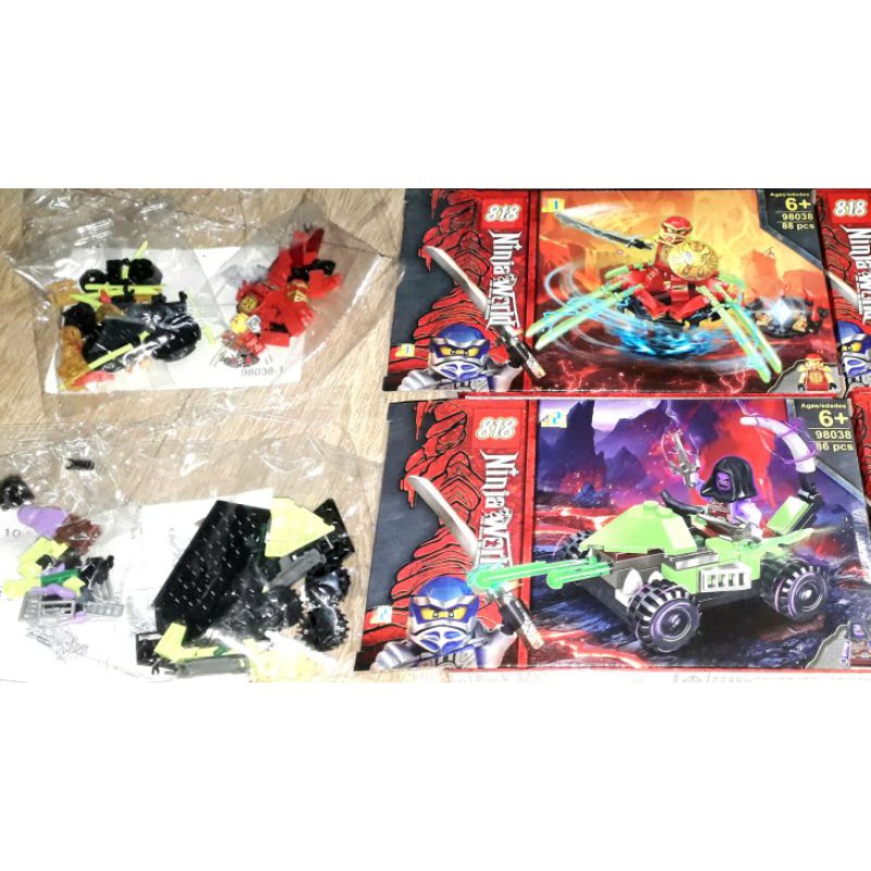 Lắp ráp 1 hộp LegoNinja lốc xoáy 98038 có trên 85 chi tiết bằng nhựa