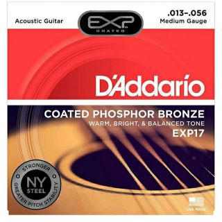 Dây Đàn Acoustic Guitar Coated Phosphor Bronze DAddario EXP17 (Có lớp phủ)