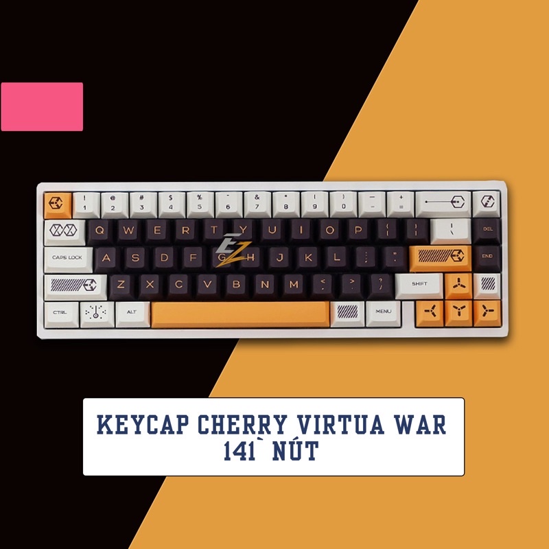 Set Keycap Thick Pbt Cherry Virtual War 141 nút cho bàn phím cơ