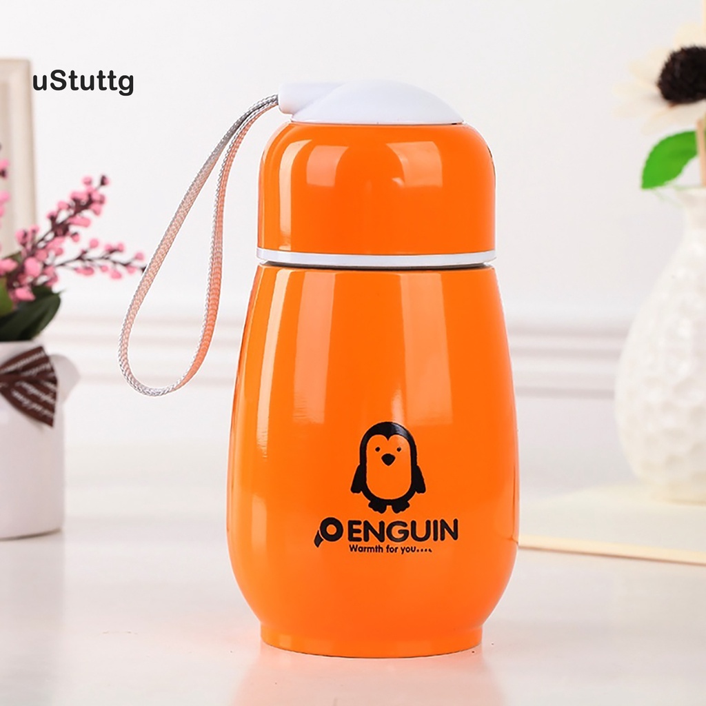 Bình Nước Giữ Nhiệt 180ml Bằng Thép Không Gỉ Hình Chim Cánh Cụt