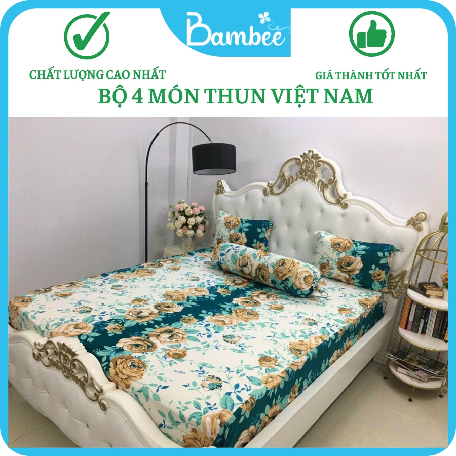 Bộ Ga Thun Lạnh Hàn Quốc, Bộ Drap Thun Hàn Quốc 4 món